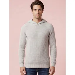 The Roadster Lifestyle Co Self Design Hooded Pullover Sweater-picture-33