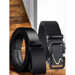 The Roadster Lifestyle Co. Set Of 2 Textured Formal Belts-picture-19