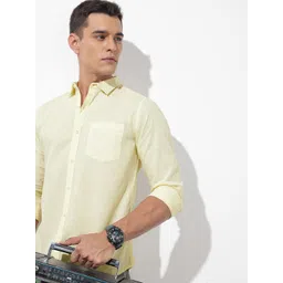 The Roadster Lifestyle Co. Solid Cotton Linen Regular Fit Shirt-picture-37