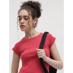 The Roadster Lifestyle Co. Solid Extended Sleeve Cotton Top-picture-20