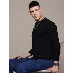 The Roadster Lifestyle Co. Speckled Pullover with Brand-Logo Detail-picture-33