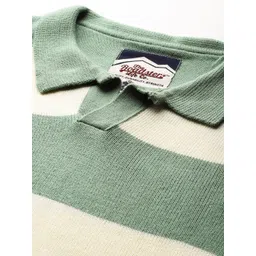 The Roadster Lifestyle Co. Spread Collar Acrylic Striped Pullover image 2