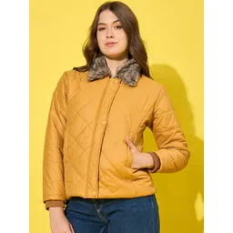 The Roadster Lifestyle Co Spreads Collar Quilted Winter Jacket-picture-24