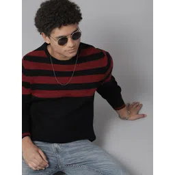 The Roadster Lifestyle Co. Striped Acrylic Pullover-picture-17