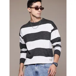 The Roadster Lifestyle Co. Striped Pullover With Speckled Detail-picture-22