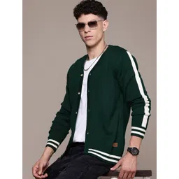 The Roadster Lifestyle Co. Striped V-Neck Cardigan-picture-22