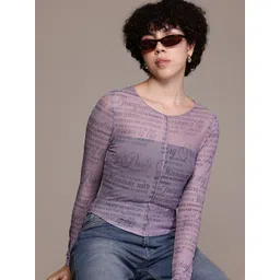 The Roadster Lifestyle Co. Typography Print Fitted Top-picture-22