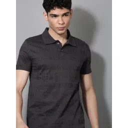 The Roadster Lifestyle Co Typography Printed Polo Collar Short Sleeves Cotton Tshirt-picture-23