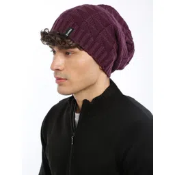 The Roadster Lifestyle Co Unisex Purple Solid Beanie-picture-32