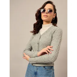 The Roadster Lifestyle Co V-Neck Long Sleeve Cardigan Sweaters-picture-17