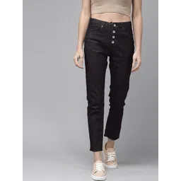 The Roadster Lifestyle Co Women Black Slim New Fit No Fade Clean Look Stretchable Jeans-picture-20