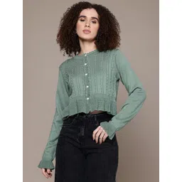 The Roadster Lifestyle Co. Women Cable Knit Acrylic Cardigan-picture-27