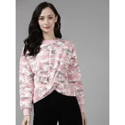 The Roadster Lifestyle Co. Women Camouflage Printed Cotton Sweatshirt-picture-23