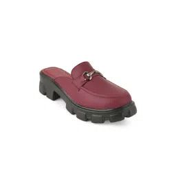 The Roadster Lifestyle Co Women Chunky Backless Casual Loafers-picture-30