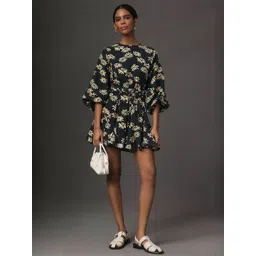 The Roadster Lifestyle Co Women Floral Printed Fit & Flare Mini Dress-picture-11