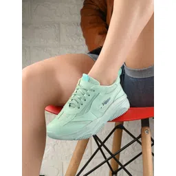The Roadster Lifestyle Co. Women Green Textured Mid Top Mesh Sneakers-picture-20