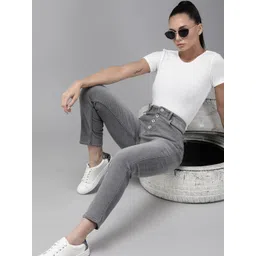 The Roadster Lifestyle Co Women Grey Slim New Fit Light Fade Stretchable Jeans-picture-33