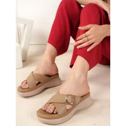 The Roadster Lifestyle Co. Women Platform Heel Sandals with Buckles-picture-25