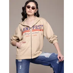 The Roadster Lifestyle Co. Women Printed Hooded Sweatshirt-picture-15