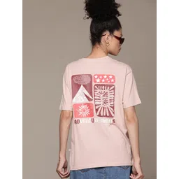 The Roadster Lifestyle Co. Women Printed Pure Cotton Oversized T-shirt-picture-30