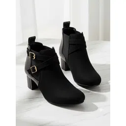 The Roadster Lifestyle Co Women Round Toe Slip-On Casual Boots-picture-11