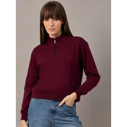 The Roadster Lifestyle Co Women Solid Sweatshirt-picture-18