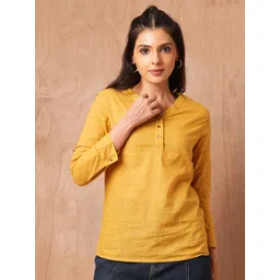 The Roadster Lifestyle Co Women V-Neck Cotton Top-picture-29