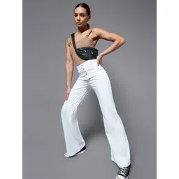 The Roadster Lifestyle Co. Women White Bootcut Clean Look High-Rise Stretchable Jeans-picture-21