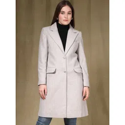 The Roadster Lifestyle Co Wool Single-Breasted Notched Lapel Collar Overcoat-picture-18