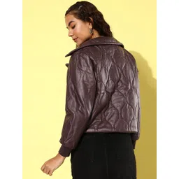 The Roadster Lifestyle Co.Faux Leather Quilted Jacket image 5