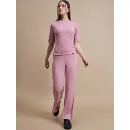 The Roadster Lifestyle Co.Pink Pure Cotton Top & Trousers Co-Ords-picture-24
