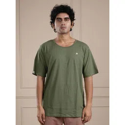 ROAR FOR GOOD Men Round Neck Organic Cotton Solid T-shirt-picture-38