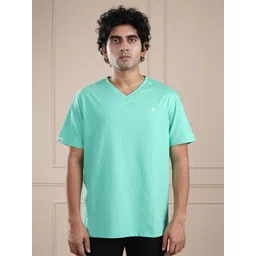 ROAR FOR GOOD Men V-Neck Organic Cotton Solid T-shirt-picture-25