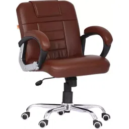 Roarwood Brown Medium Back General Office Purpose Chair RW019-picture-38