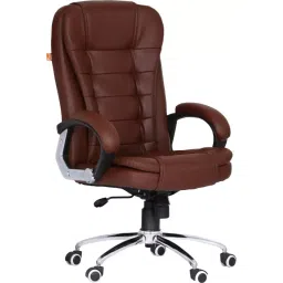 Roarwood High Back Brown Office Chair With Extra Cushion RW022-picture-13