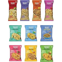 Roasty Tasty Assorted Namkeen Combo | Roasted Namkeen & Millet Snacks Pack | Palm Oil-Free, No Cholesterol, No Trans Fat Snacks, Namkeen & Roasted Chana I Replacement to fried namkeen, potato chips, bhujiya | Healthy Snacks for Weight Management | Pack of 10-picture-11