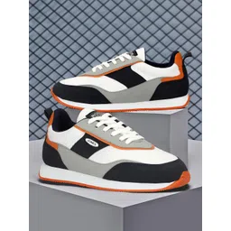 Robbie Jones Men Colourblocked PU Sneakers-picture-31