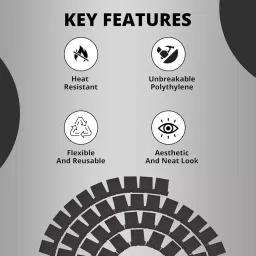 Robustt 30 mm x 1.5 m Flexible Cable Organiser with Clip Zipper, Black (Pack of 10) image 2