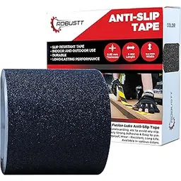 Robustt Anti Skid/AntiSlip 5mtr(guaranteed) X100mm (Pack of 1) Black Fall Resistant with PET Material and Solvent Acrylic Adhesive Tape for Slippery Floors, Staircase, Ramps, Indoor, Outdoor Use-picture-24