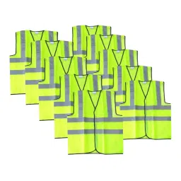 Robustt RB-R-JACKET-GREEN-DUAL-STRIP-10 Dual Strip Reflective Safety Jacket (Pack of 10)-picture-36