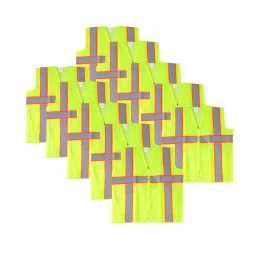 Robustt RB-R-JACKET-GREEN-ZIPPER-10 Reflective Safety Jacket (Pack of 10)-picture-44