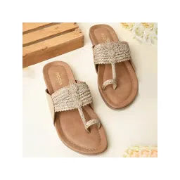ROCIA Beige Women Kolhapuri Flats-picture-20