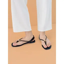 ROCIA Black Women Casual Flat Sandals-image-43