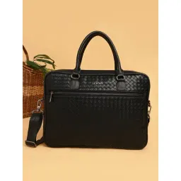 Rocia Black Woven Medium Laptop Bag-picture-38