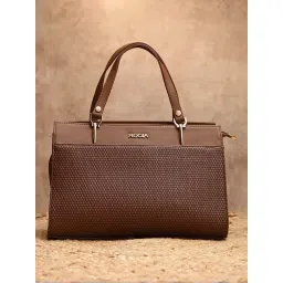 Rocia Brown Textured Medium Handbag-picture-42