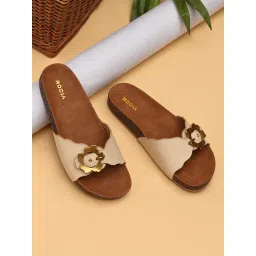 ROCIA By Regal Cream Women Buckled Sandals-picture-22