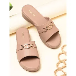 ROCIA By Regal Nude Women Buckled Classic Slip On Sandal Heels-picture-23