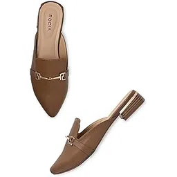 rocia by Regal Women Buckled Block Heel Mules-picture-13