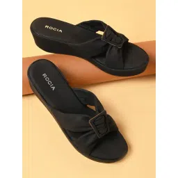 Rocia by Regal Women's Black Casual Wedges-picture-47