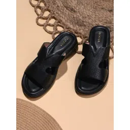 Rocia by Regal Women's Black Casual Wedges-picture-27